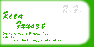 rita fauszt business card